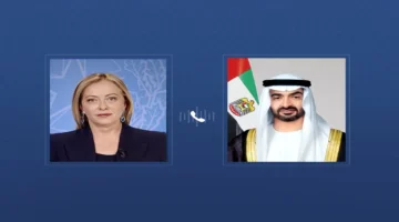 رئيس الدولة يتحدث هاتفياً مع رئيسة وزراء إيطاليا حول التطورات